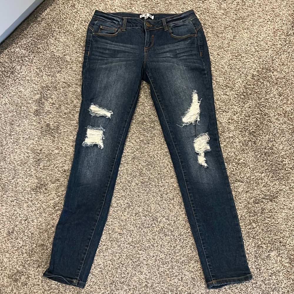 Downeast Distressed Skinny Jeans